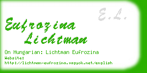eufrozina lichtman business card